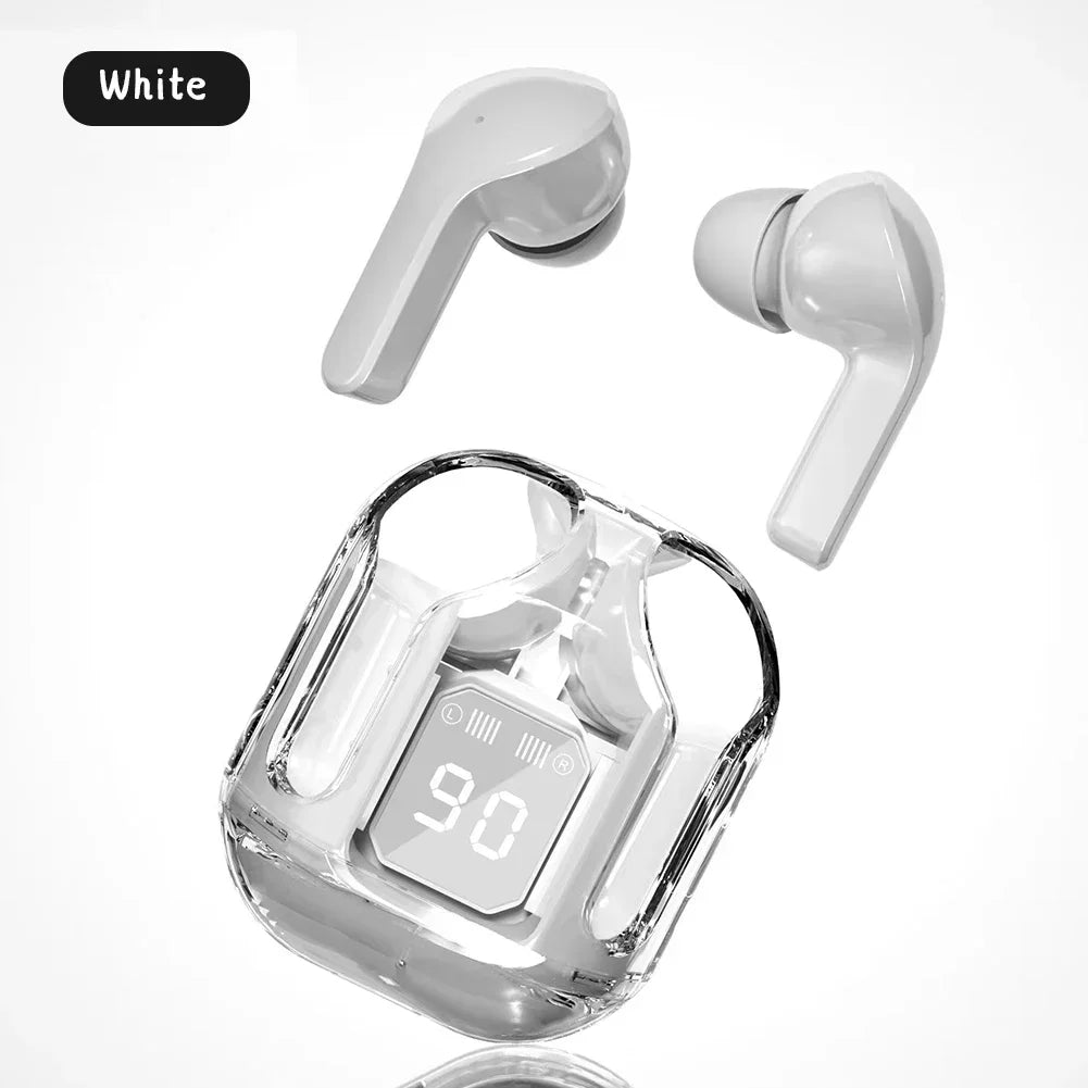 Transparent Bluetooth Headset Long Endurance Wireless Headphones Gaming Music Digital Display Headphones Noise Reduction