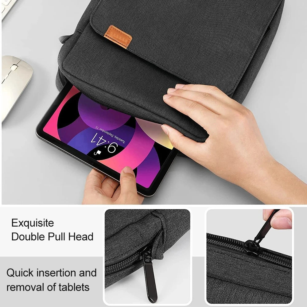Waterproof Laptop Handbag Cover for MacBook Air & Pro 11-13 inch, Fits 9-13 inch Tablets, Multi-Pocket Notebook Bag, Durable Protective Sleeve Case