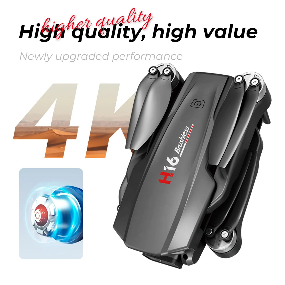 KBDFA New Drone H16 GPS Professional Dual Camera Dron Quadcopter Brushless Aerial Photography Laser Obstacle Avoidance RC Toy