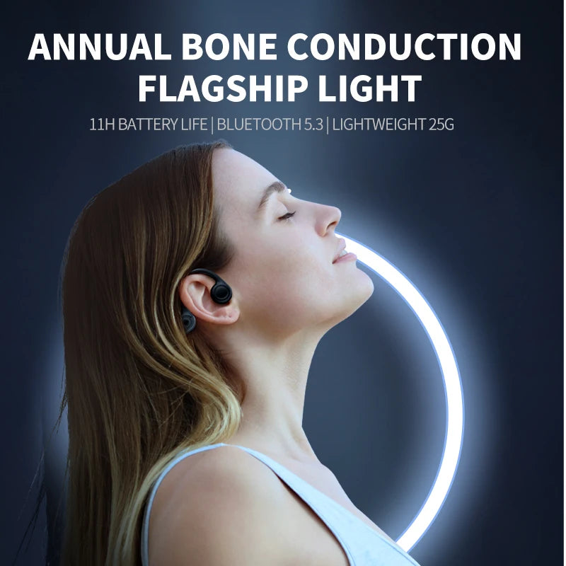 Xiaomi Mijia Bone Conduction Earphones Bluetooth 5.3 Sports Wireless Headphones Ear Hook Waterproof Headset for Running Driving - iBrightCS