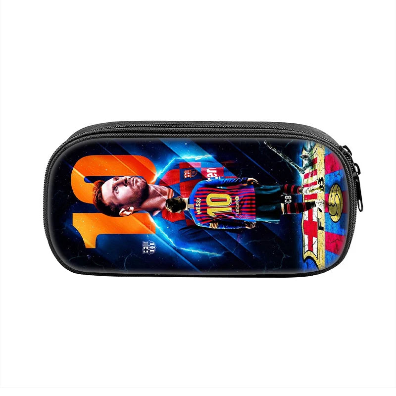 3 pcs set Football Star Child School Backpack with Lunch Bags Pencil Bags School Bags For M-Messis Boys Girls Best Gift