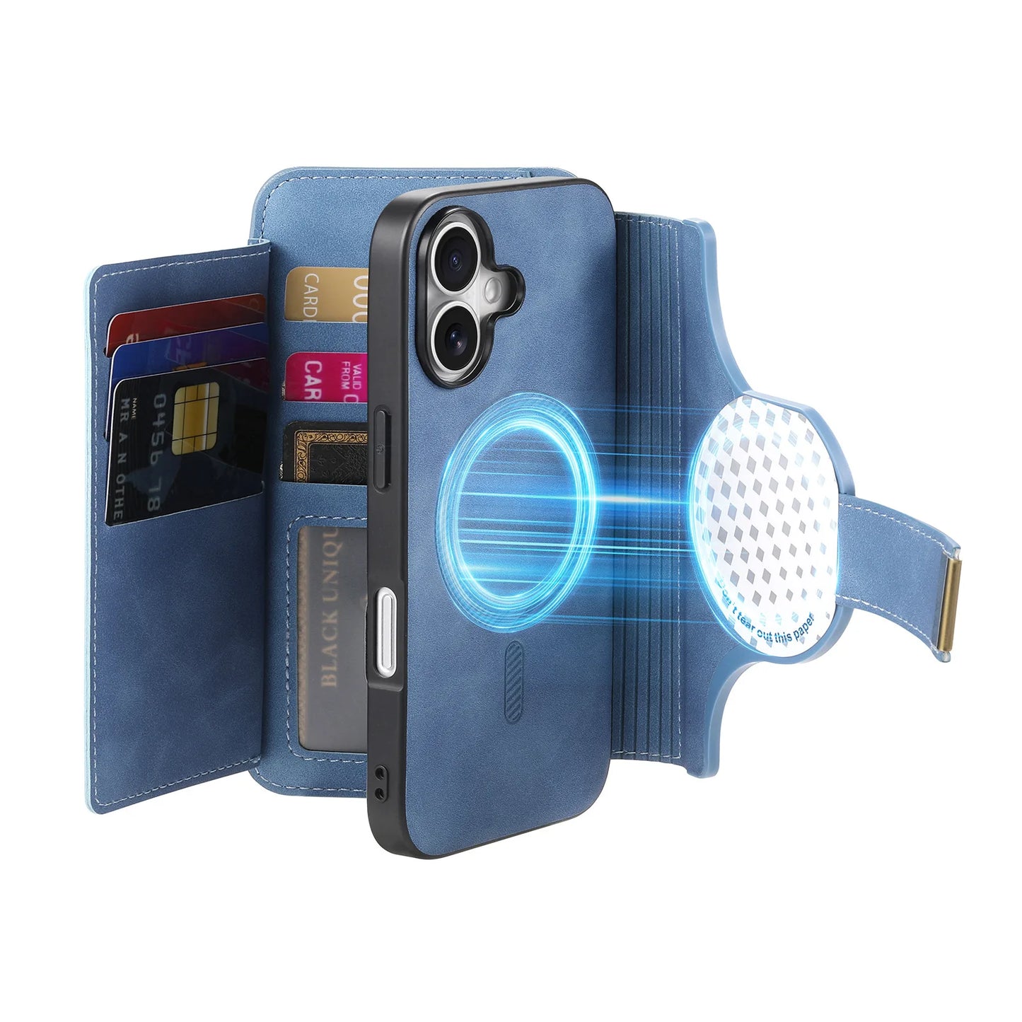 2 in 1 Zipper Wallet Case - iPhone 11 12 13 15 Pro Max 14 Plus & XS XR 8