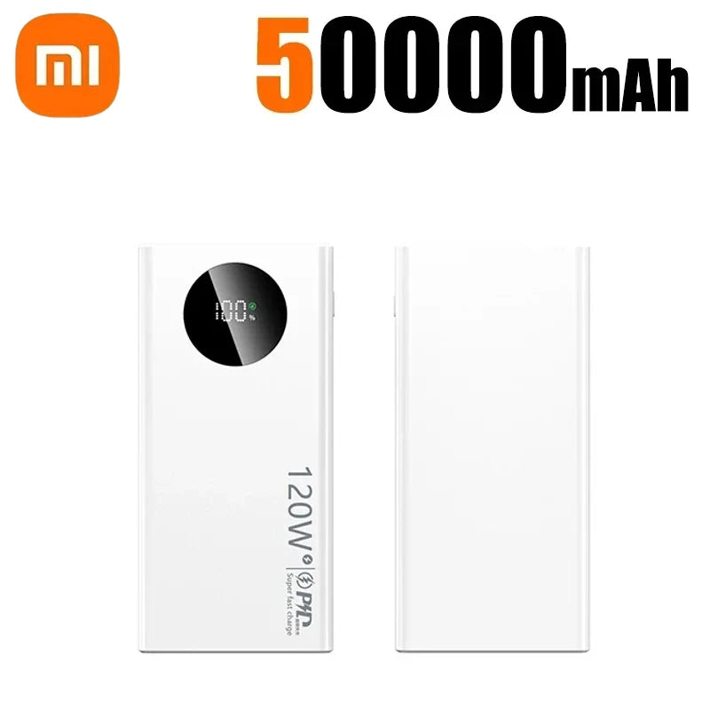 Xiaomi 120W Power Bank With LED Digital Display 2-way Fast Charging 50000mAh Large Capacity External Battery For Multiple Phones