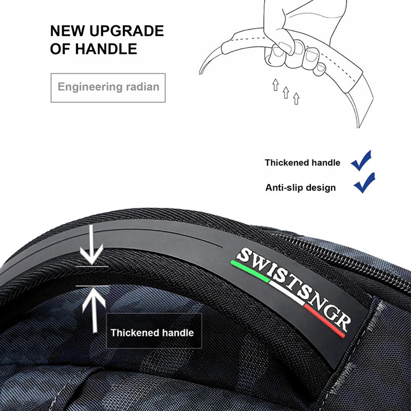 2025 New Waterproof Man Backpack Fit 17inch Laptop USB Charging Backpack Women Oxford Travel Male Bag Vintage School Bag Mochila - iBrightCS