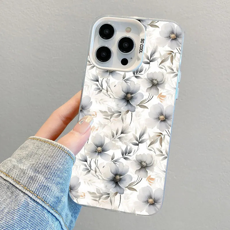 Cute Blue & White Porcelain Floral - iPhone 11 12 Pro Max 16 15 14 13 Pro Max