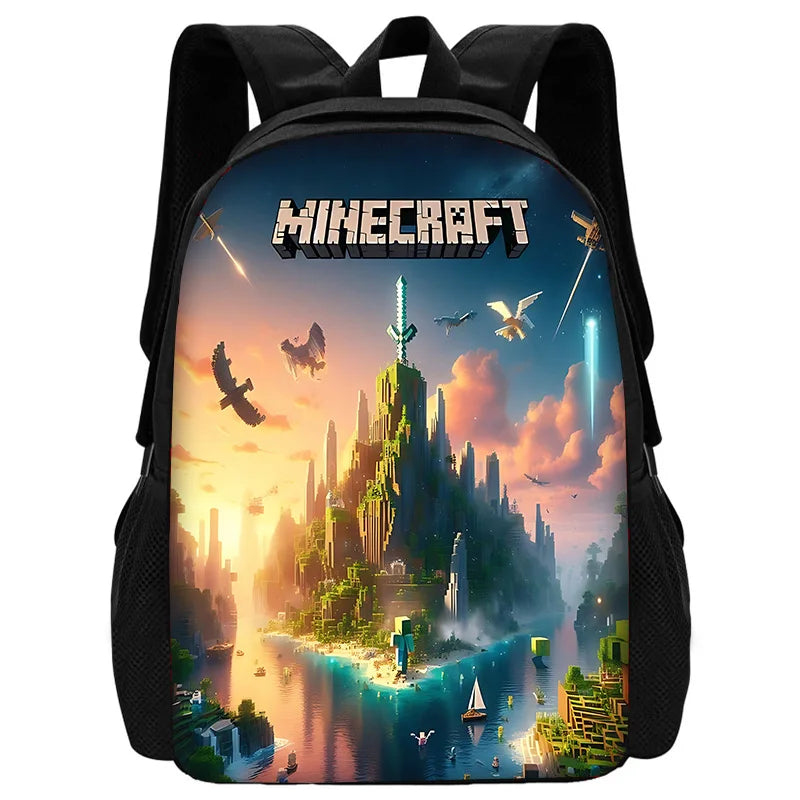 Child School Cartoon For M-My W-Worlds Backpack with Lunch Bags ,Pencil Bags ,School Bags for Boys Girls Best Gift