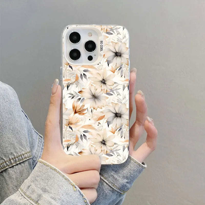 Cute Blue & White Porcelain Floral - iPhone 11 12 Pro Max 16 15 14 13 Pro Max