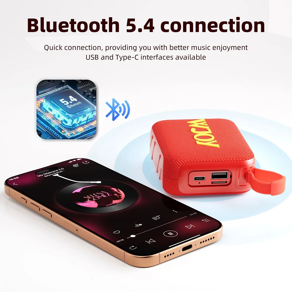 G04 Subwoofer Bluetooth 5.4 Speakers IP67 Waterproof Hi-Fi Audio Wireless Soundbar Cute Mini Portable Speaker for Home Theater - iBrightCS