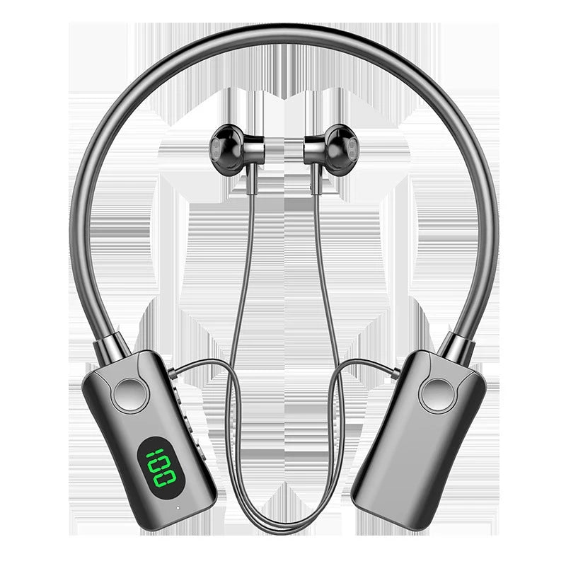 Bluetooth 5.4 Headphones Wireless Neckband Earphones HiFi Stereo Noise Reduction Headsets LED AI Assistant Waterproof Earbuds - iBrightCS