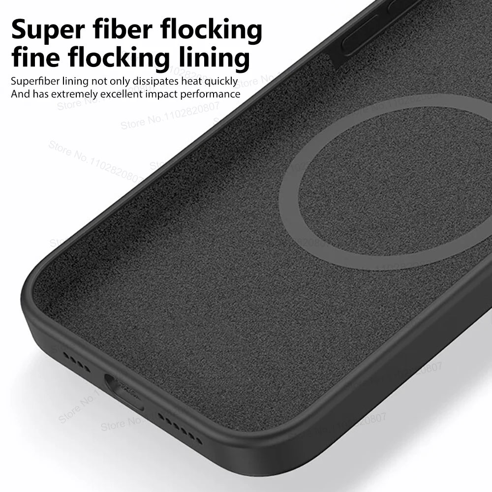 Liquid Silicone Magnetic Cases - iPhone 15 14 11 13 12 Pro Max Plus