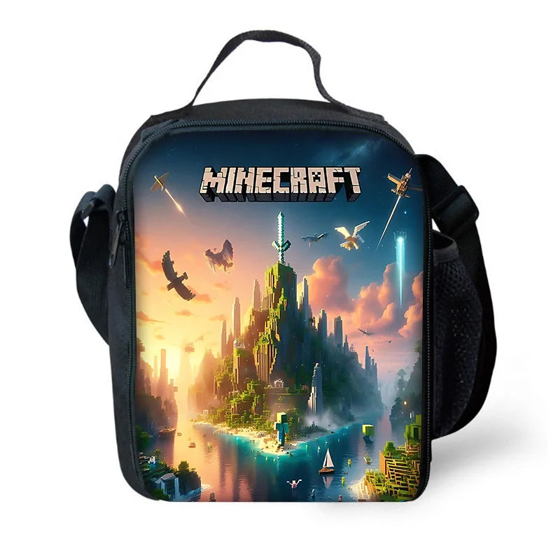 Child School Cartoon For M-My W-Worlds Backpack with Lunch Bags ,Pencil Bags ,School Bags for Boys Girls Best Gift