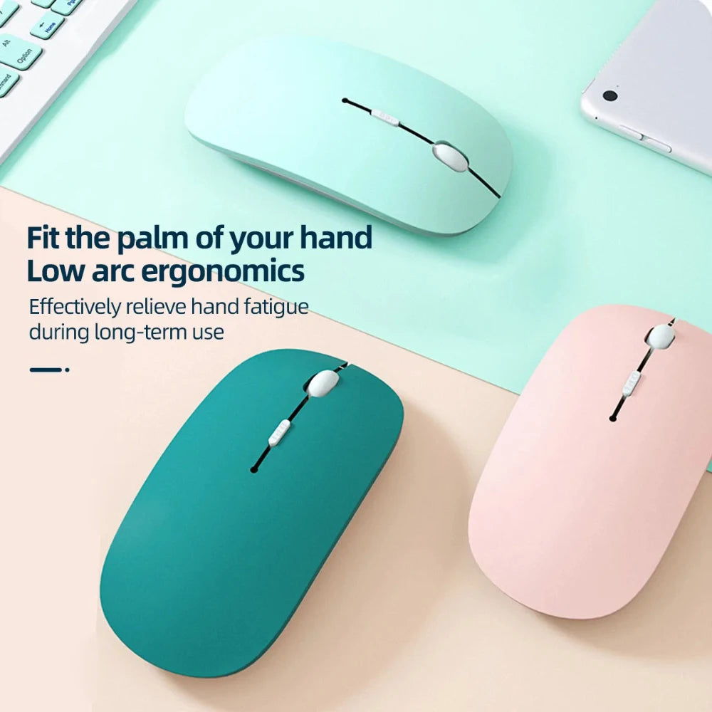 Silent Bluetooth Mouse Marcaron Computer Laptop Optical Mouse Wireless for iPad Samsung Tablet Universal Mice Noiseless - iBrightCS