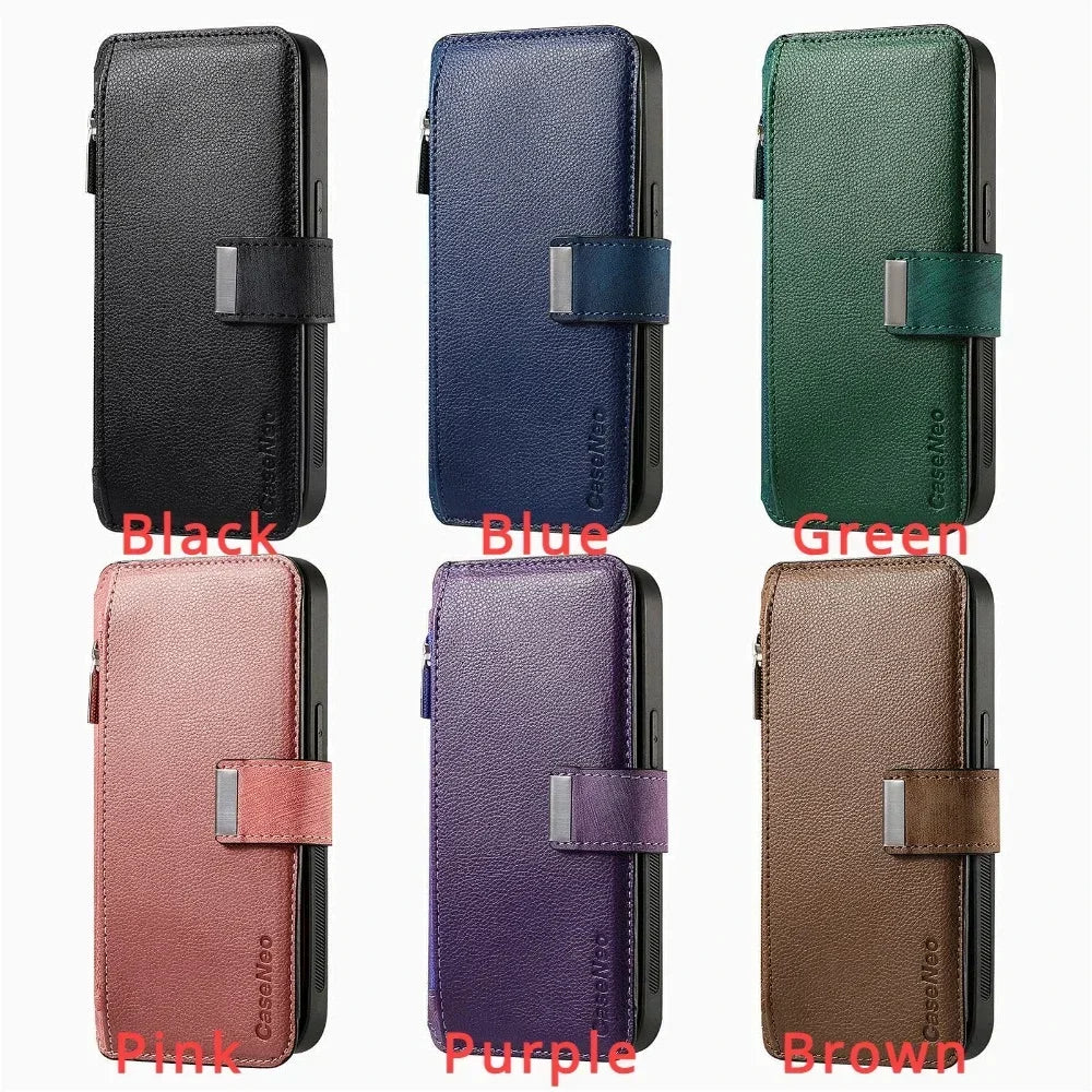 2 in 1 Detachable Wallet Phone Case - iPhone 16 15 14 Plus 13 12 11 Pro  & XS Max XR 7 8 Plus