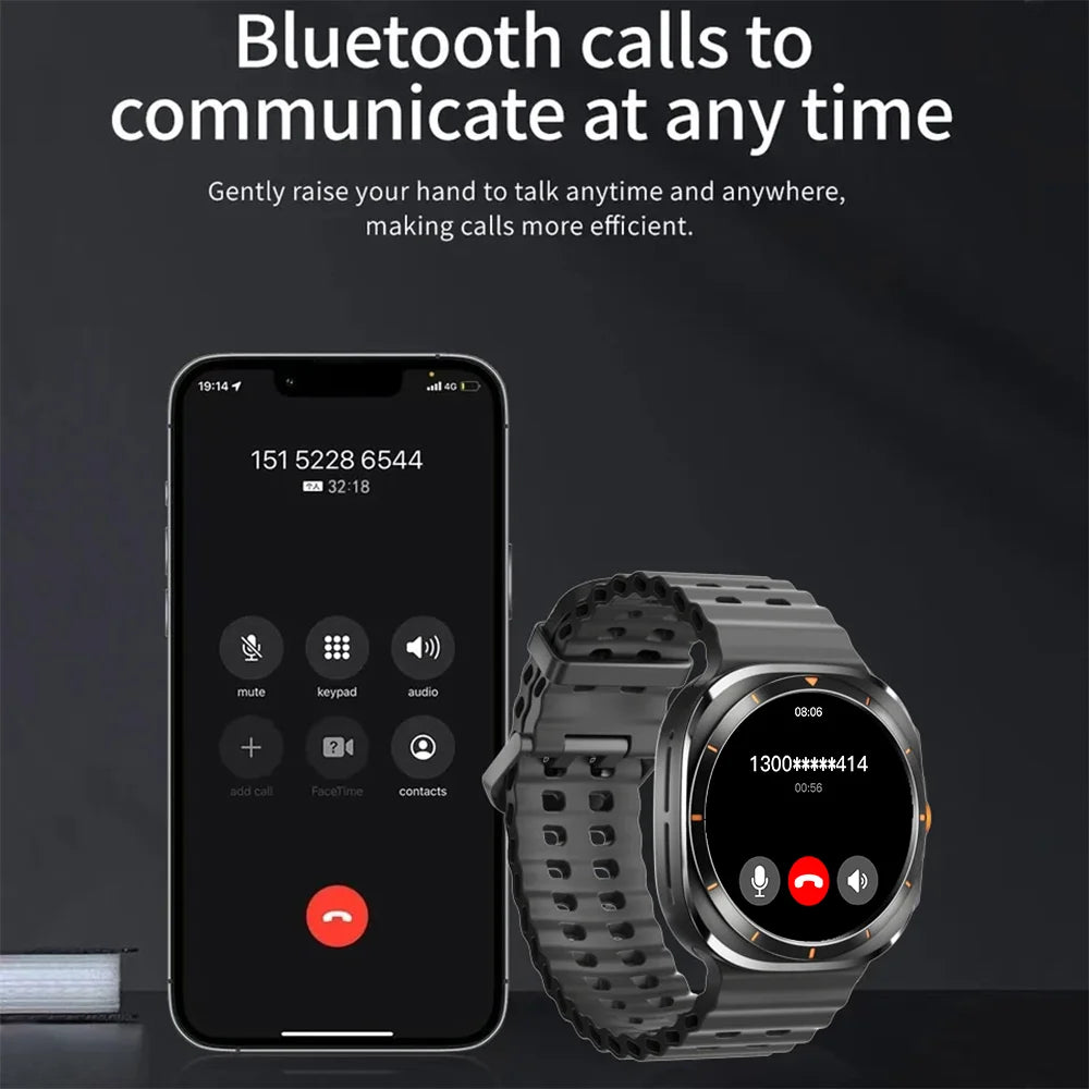 LAXASFIT Watch 7 Ultra Smartwatch Bluetooth Talk HD AMOLED Screen Fitness Tracker Health Monitoring Smartwatch for Android IOS - iBrightCS