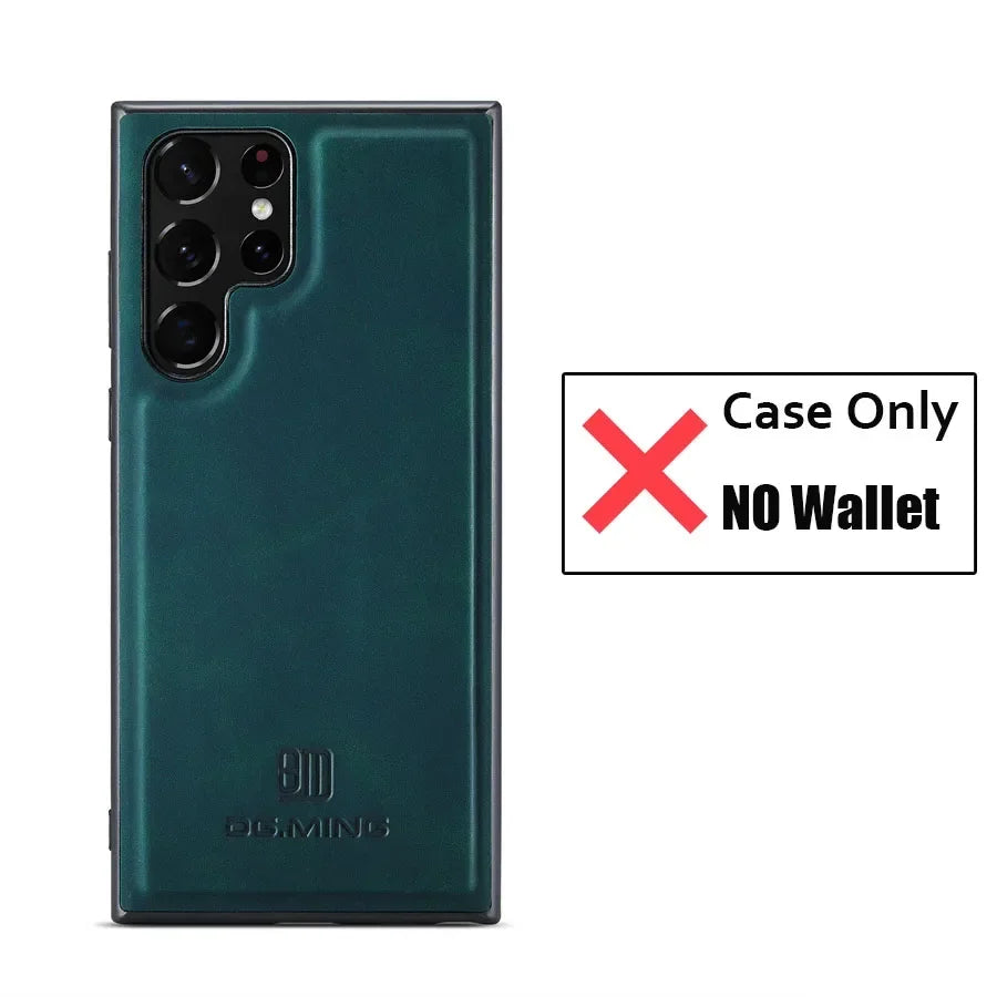 Luxury Magnetic Leather Wallet Case - Samsung Galaxy S25 Ultra S24 S23 S20 S21 S22 Plus Note 20