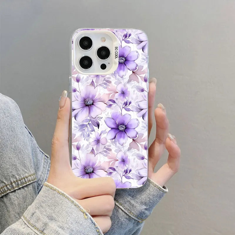 Cute Blue & White Porcelain Floral - iPhone 11 12 Pro Max 16 15 14 13 Pro Max