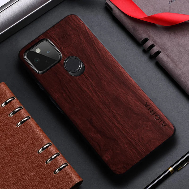 Wood Pattern Leather case - Google Pixel 5 5A 4A 4 XL 5G