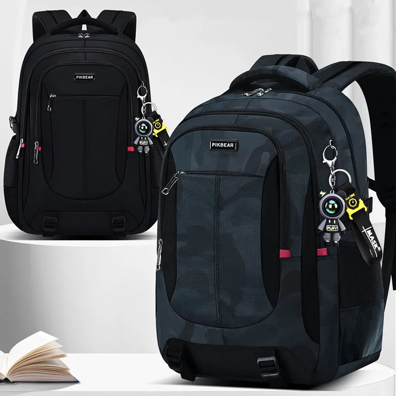 Astronaut pendant Orthopedic Men Laptops Backpack Teenages Camouflage Schoolbag Primary Waterproof Backpacks student School Bags - iBrightCS