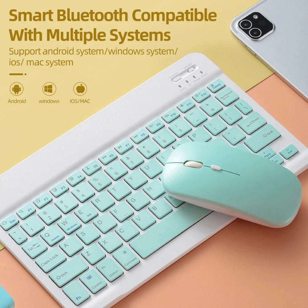 Silent Bluetooth Mouse Marcaron Computer Laptop Optical Mouse Wireless for iPad Samsung Tablet Universal Mice Noiseless - iBrightCS