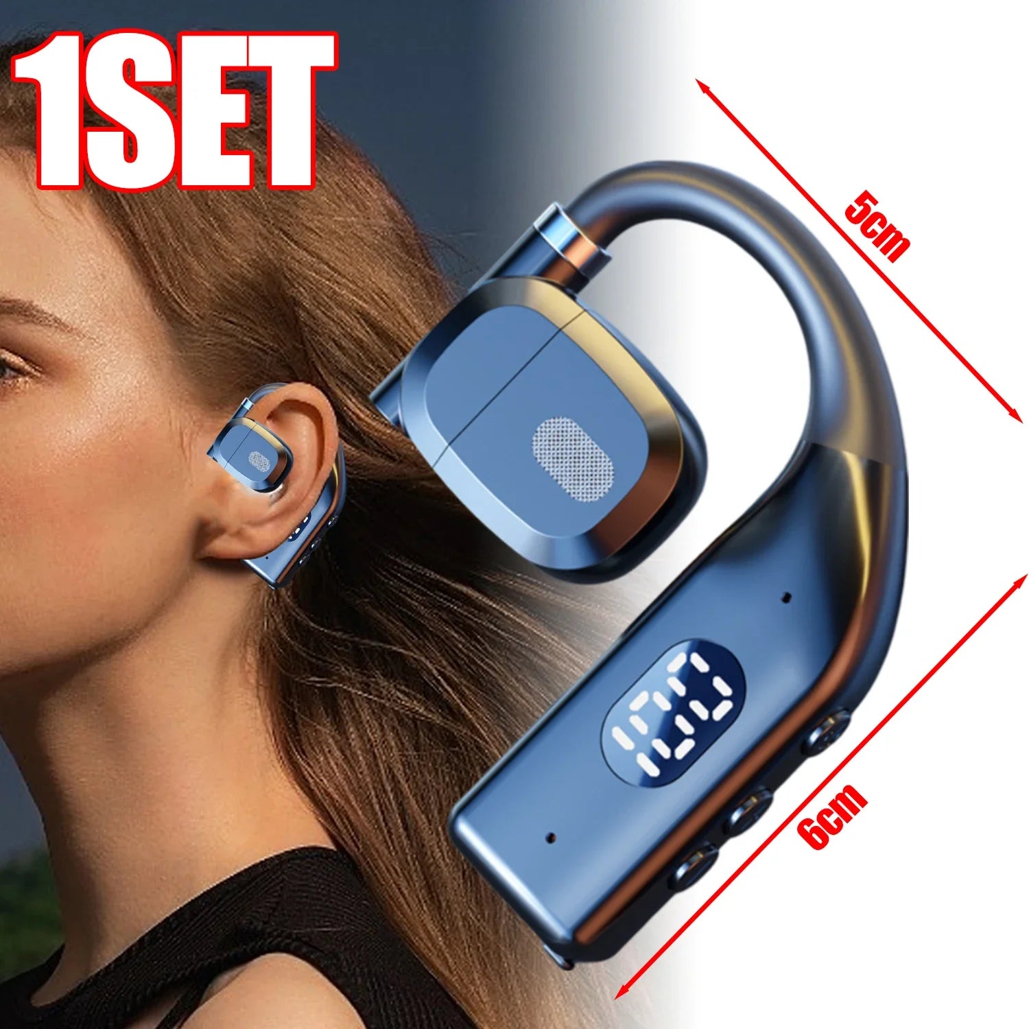 Wireless Bluetooth 5.4 Headphones With LED Display Earphones With Mic Handsfree Noise Canceling Headset For Driving Audifonos