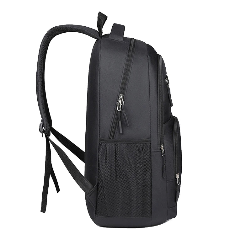 Neutral Multi-Layer Large Capacity Backpack with Multiple Pockets, Nylon Double Shoulder Straps, Business and School Unisex Minimalist Bag