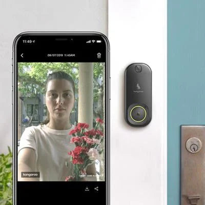 Kangaroo Smart photo Doorbell (Includes Indoor Chime ),  Capture Crystal-Clear Photos of Visitors and Packages with