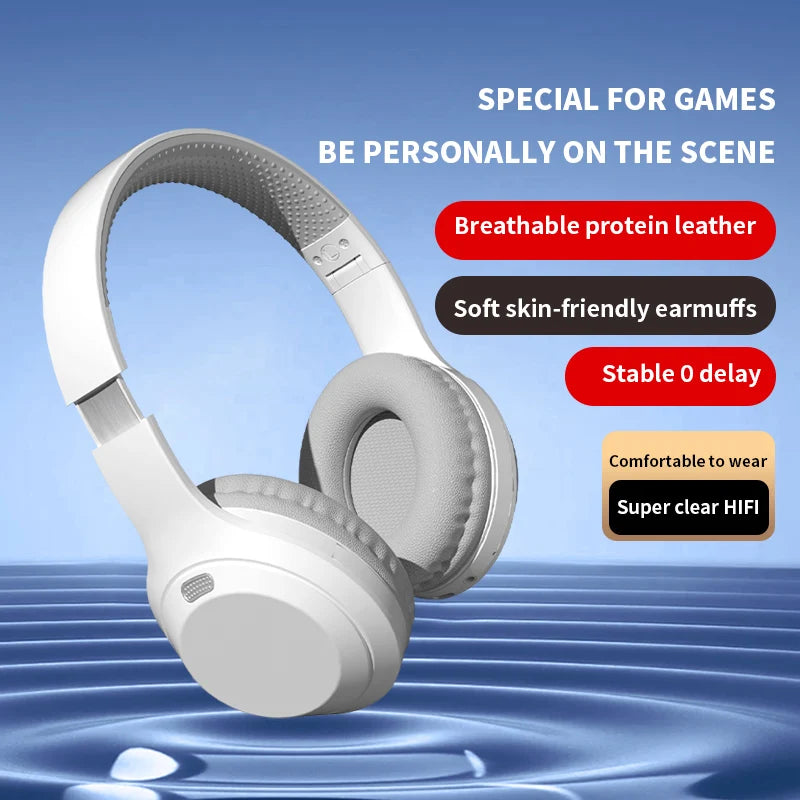 JBJW DR-10 Stereo Bluetooth Headphone Bluetooth 5.3 Immersive Sound Noise Reduction HD Call Microphone 24-hours Battery Headset