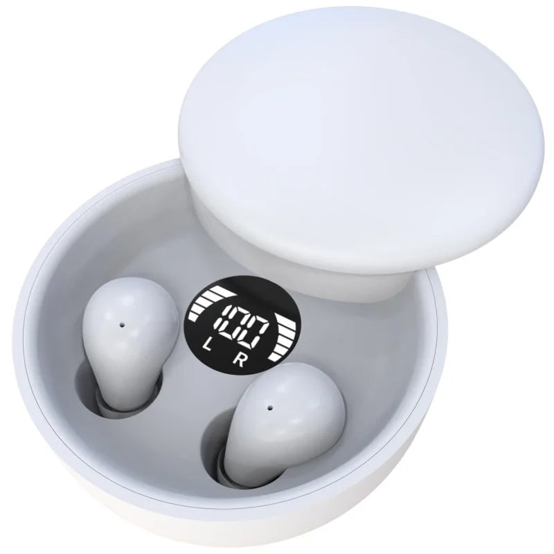 SK26 TWS Wireless Bluetooth 5.4 Headphones In-Ear Invisible Sleep Earbud With Mic Noise Cancelling Earphones HIFI Music Headset - iBrightCS