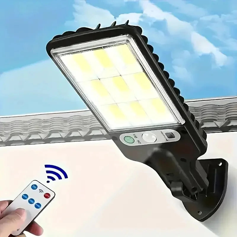 4 pc Solar Outdoor LED Wall Light with Human Body Waterproof Induction for Garden Terrace Garage Courtyard and Street Lighting - iBrightCS