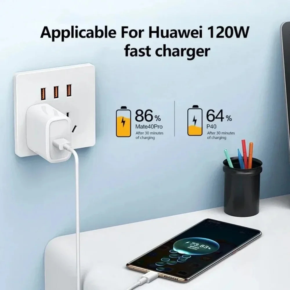 120W 10A USB -C Quick Charging Cable for Samsung Xiaomi Huawei USB C Mobile Phone Data Cord Super Fast Charge Data Cable 0.25-2M