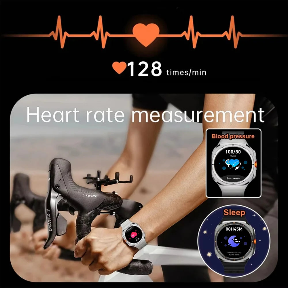 LAXASFIT Watch 7 Ultra Smartwatch Bluetooth Talk HD AMOLED Screen Fitness Tracker Health Monitoring Smartwatch for Android IOS