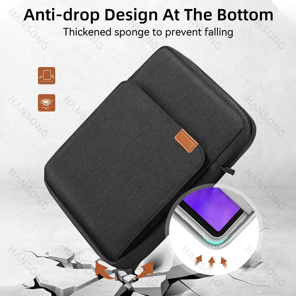 Tablet Shoulder Sleeve Bag for iPad Air 12.9", iPad Air 10.9", Galaxy Tab A 10", Laptop Pouch, Handbag Briefcase – Protective, Lightweight, Portable Sleeve for Tablets and Laptops