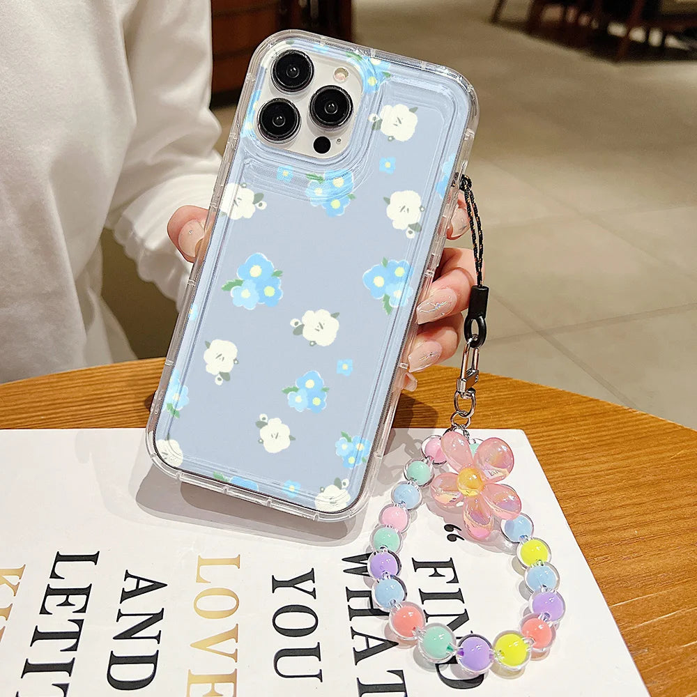 Flower Hang Phone Chain Case - iPhone 11 12 13 14 & 15 Pro Max