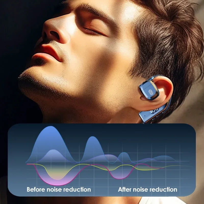 Wireless Bluetooth 5.4 Headphones With LED Display Earphones With Mic Handsfree Noise Canceling Headset For Driving Audifonos