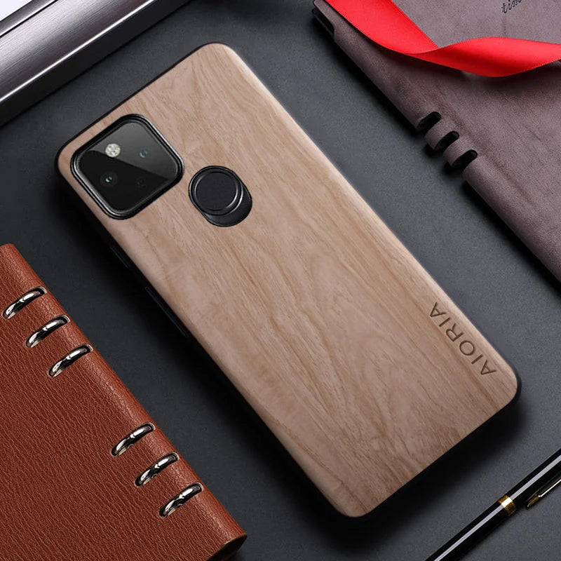 Wood Pattern Leather case - Google Pixel 5 5A 4A 4 XL 5G