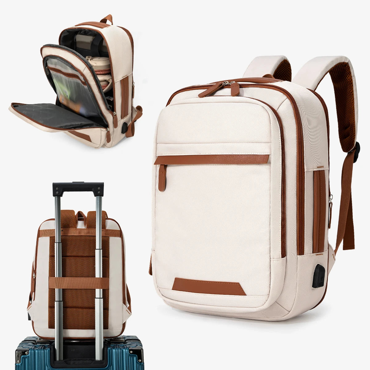 High-Quality USB Rechargeable Waterproof Backpack for Men & Women – Large Laptop Backpack, Unisex School & Youth Bag