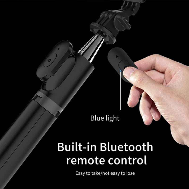 Mini Wireless Selfie Stick Mini Tripod Extendable Monopod Remote Shutter for IOS Android Phone Live Vlog Video Travel New Design