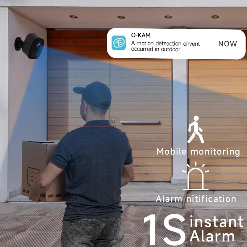 Security Cameras Wireless Outdoor, 2K Battery Powered WiFi Camera AI Motion Siren Spotlight, Color Night Vision, IP66 Waterproof - iBrightCS