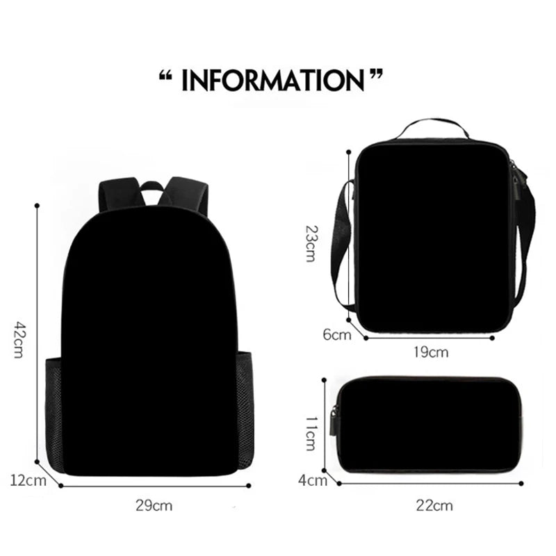 Disney 3pc Backpack Set Large Capacity Boy's Schoolbag Spider Man Shoulder Bag Pen Case Fashion Bag Student Gift