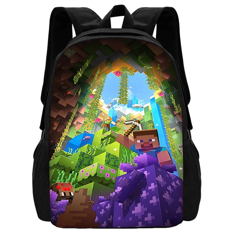 Child School Cartoon For M-My W-Worlds Backpack with Lunch Bags ,Pencil Bags ,School Bags for Boys Girls Best Gift