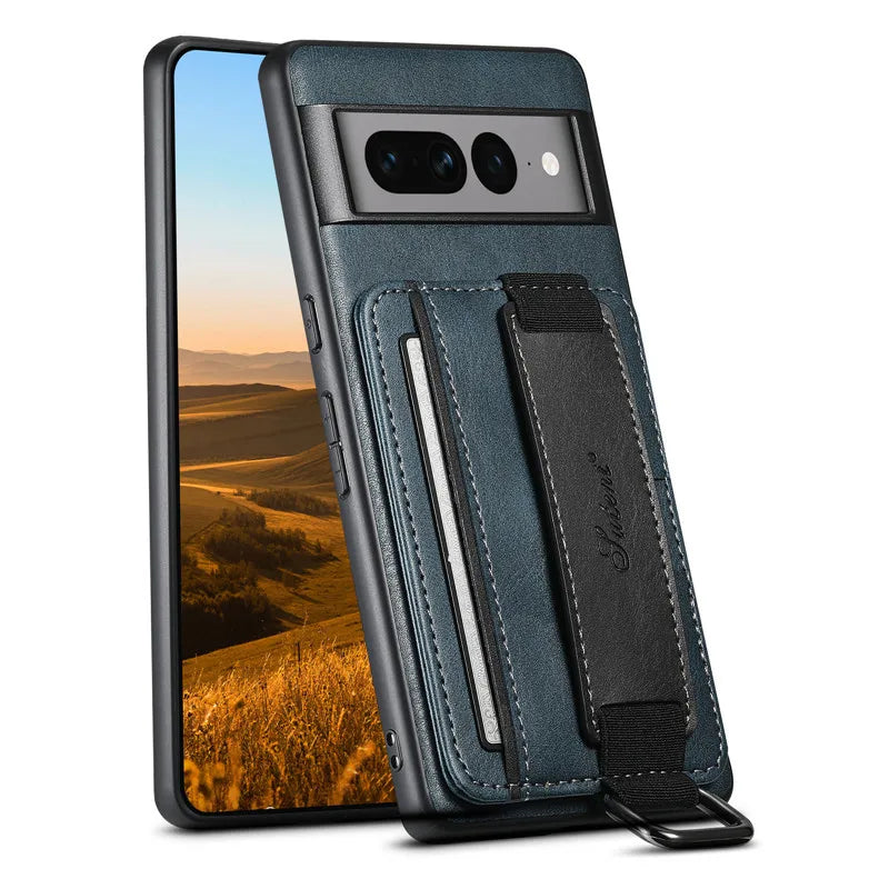 Leather Wallet Phone Case For Google Pixel 6 6a 7 7a 8 Pro