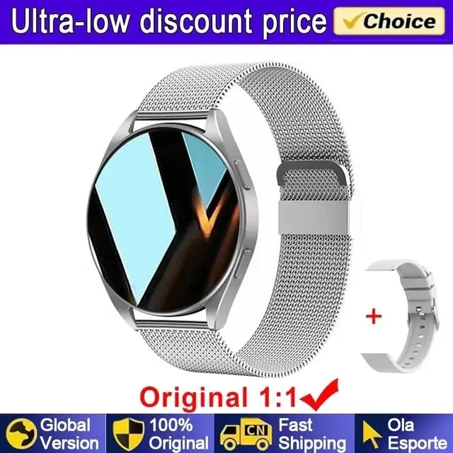 For Samsung Galaxy Smartwatch Women AMOLED Health Monitoring Watch Waterproof Voice Assistant Bluetooth Call Smart Watch 2024 Men