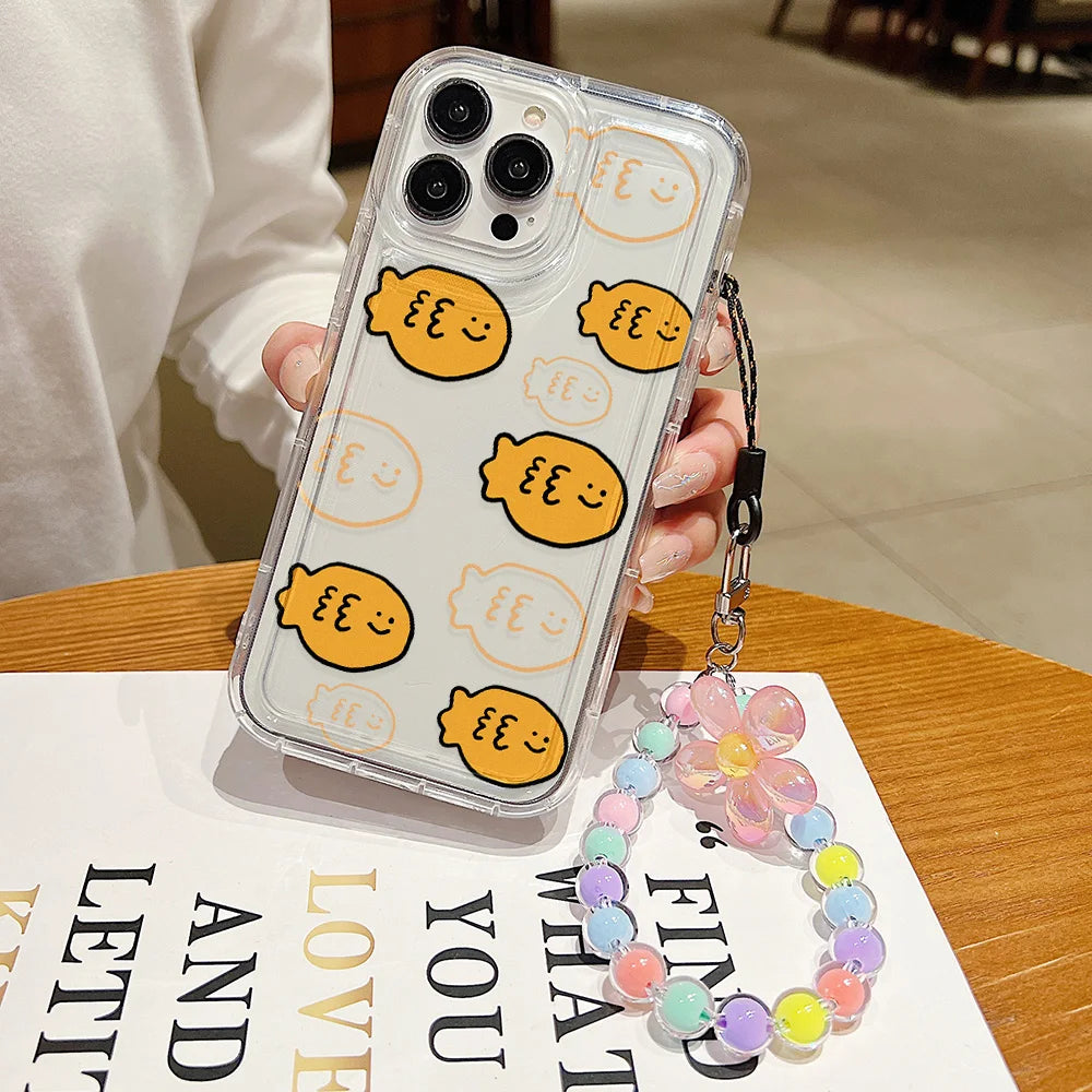 Flower Hang Phone Chain Case - Cases iPhone  6 6s 7 8 14 Plus SE 2020