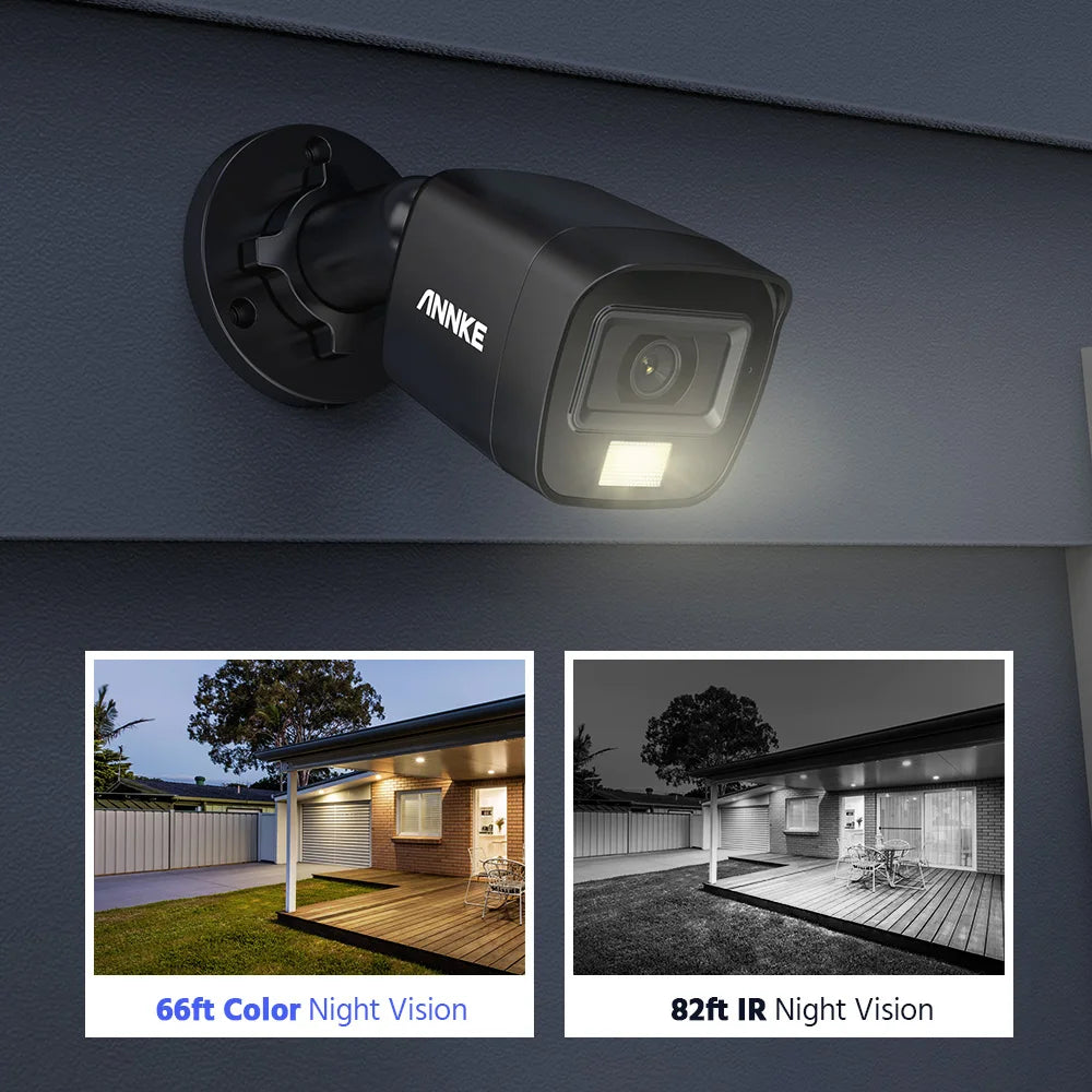 ANNKE H.265+ 5MP Security Camera System 8CH 5 IN1 DVR With 4/8 PCS 3K Analog Camera color Night Vision CCTV Camera System Kit