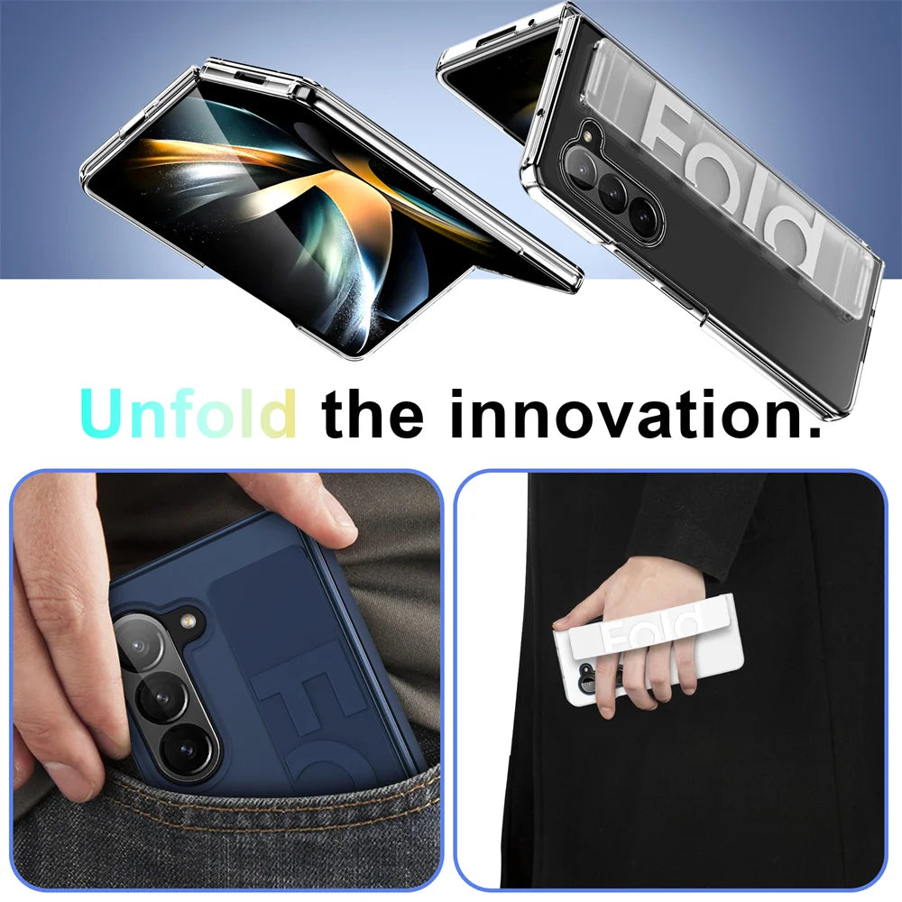 Ultra Thin Hard PC Stand Holder Cover Cases - Samsung Galaxy Z Fold 3 4 5 6 5G