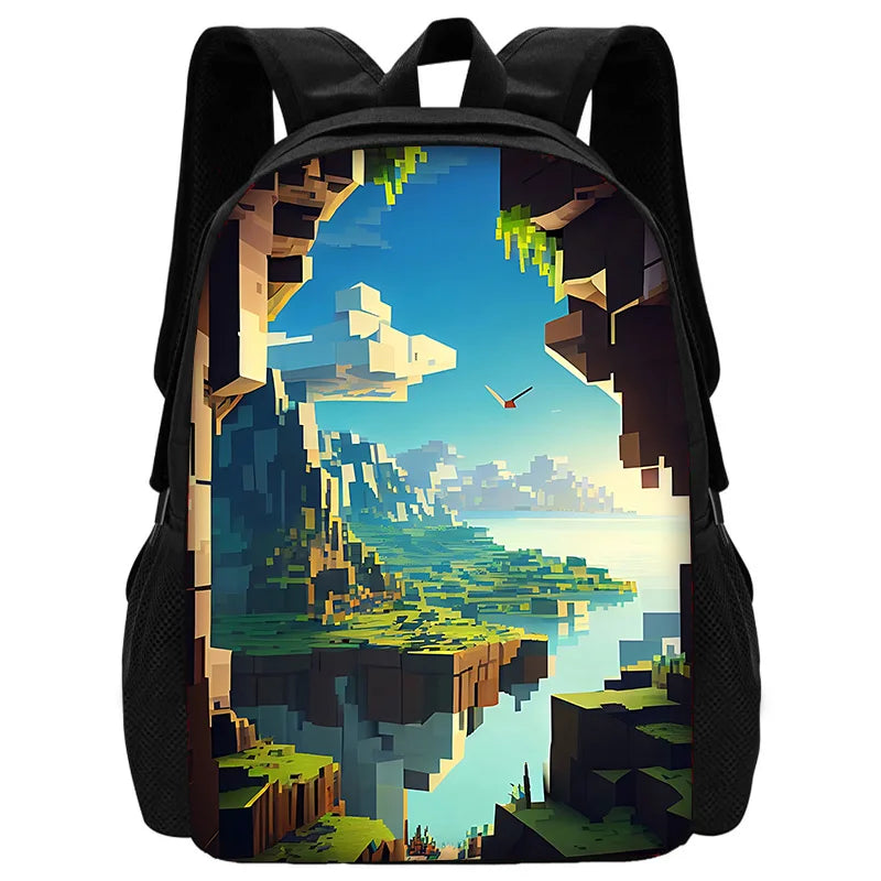 Child School Cartoon For M-My W-Worlds Backpack with Lunch Bags ,Pencil Bags ,School Bags for Boys Girls Best Gift