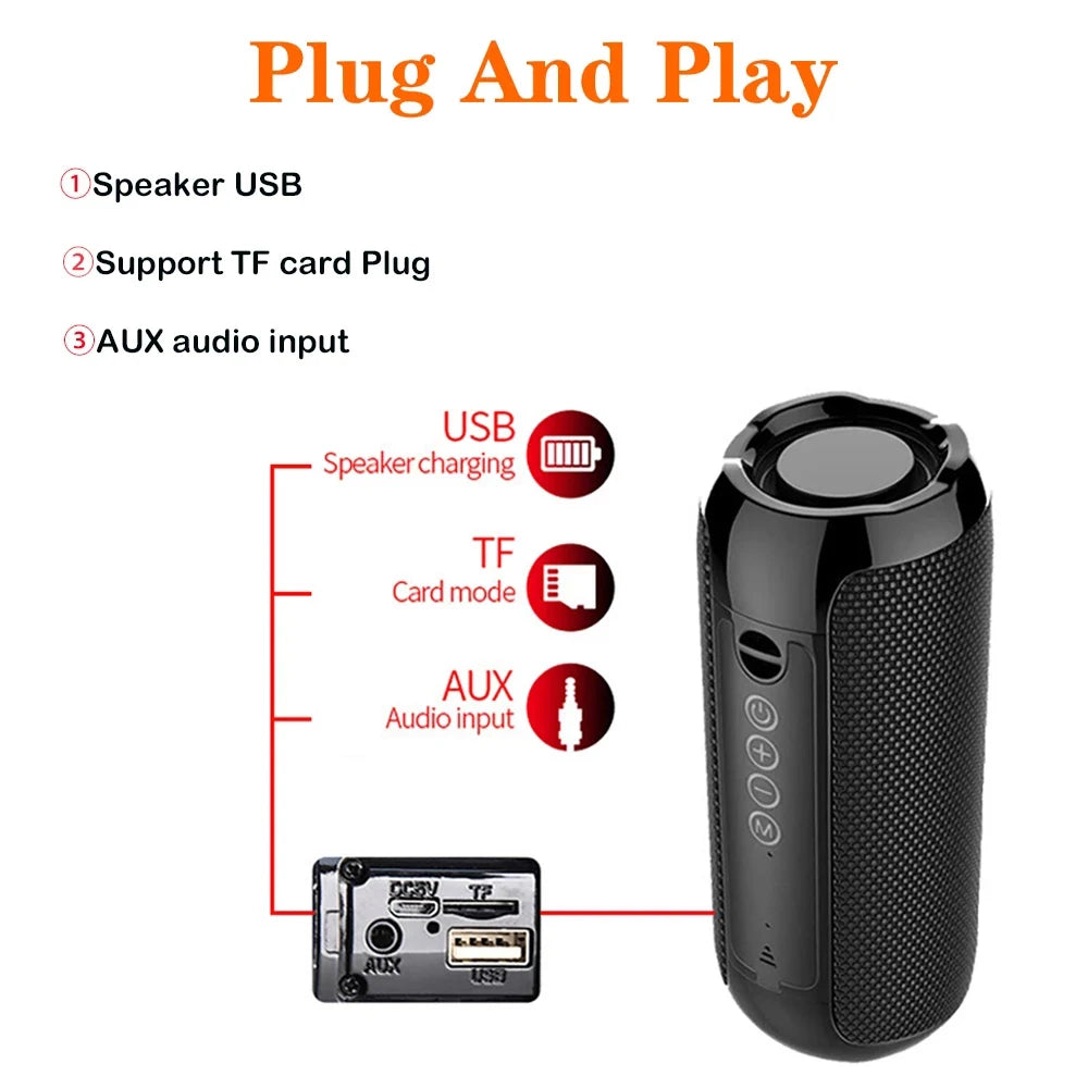 Portable Wireless Bluetooth Speaker Blutooth Music Sound Box For Caixa De Som Blootooth Subwoofer Radio FM Handfree Bass System - iBrightCS