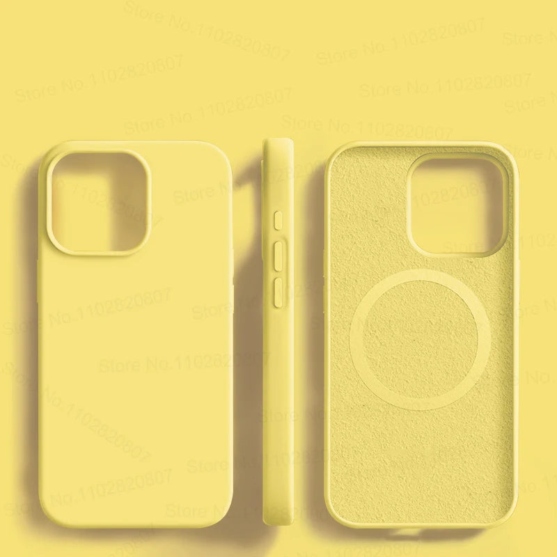 Liquid Silicone Magnetic Cases - iPhone 15 14 11 13 12 Pro Max Plus