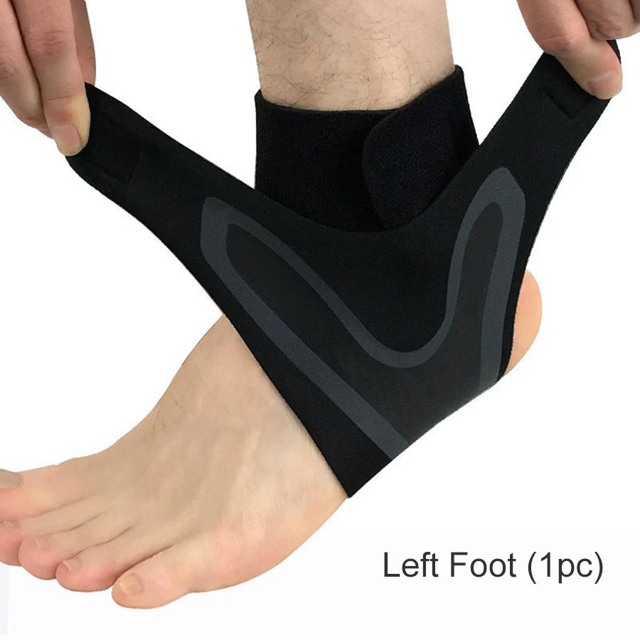 1 Pc Ankle Brace Support Compression Sleeve Elastic Plantar Fasciitis Pain Relief Foot Bandage Protective Wrap Sports Socks - iBrightCS