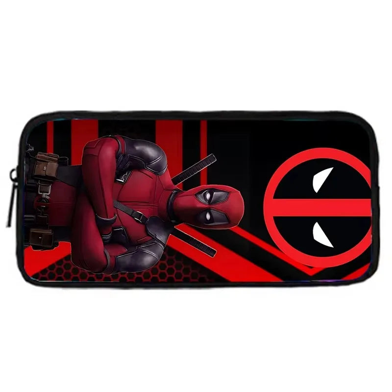 3 pcs set Deadpools Super Heroes Child School Backpack with Lunch Bags ,Pencil Bags ,School Bags for Boys Girls Best Gift